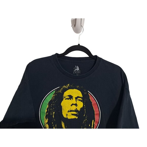 2000s Bob Marley Graphic T Shirt Mens XL Zion Rootswear Rasta Raggae 420 One Lov - Picture 5 of 5